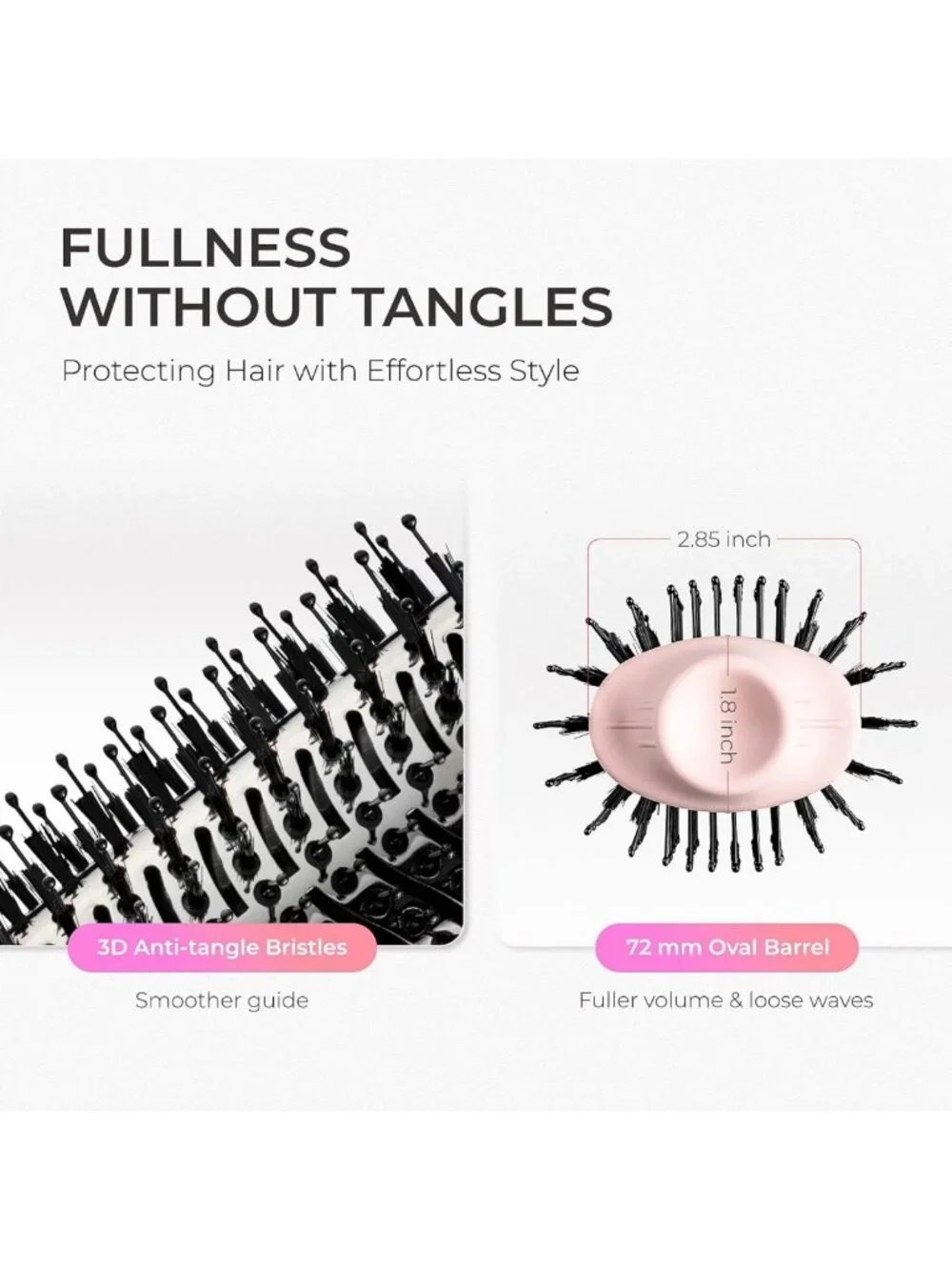 4-in-1 Ionic Hair Dryer Brush & Volumizer, Hot Air Straightener for Smooth